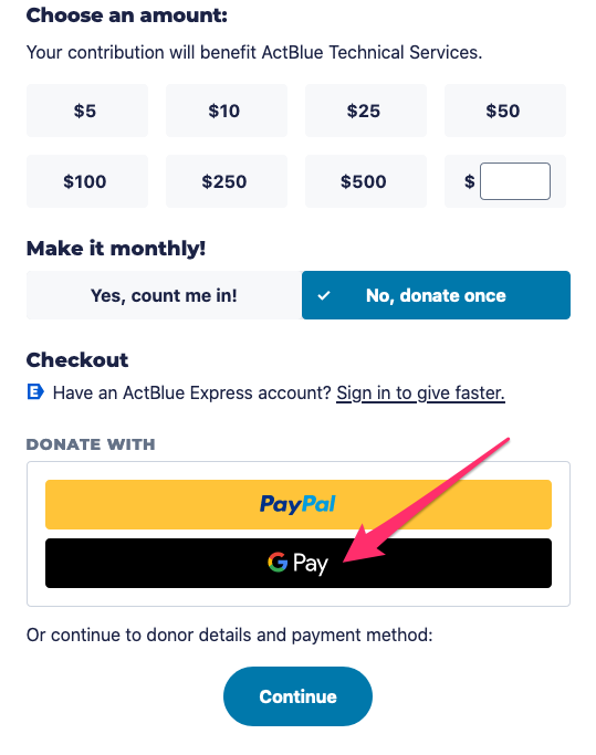 Google Pay Example