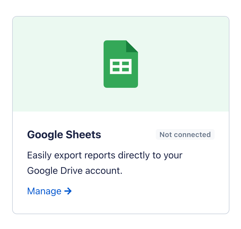 Google Sheets integration