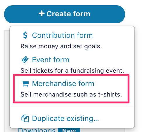 create form dropdown
