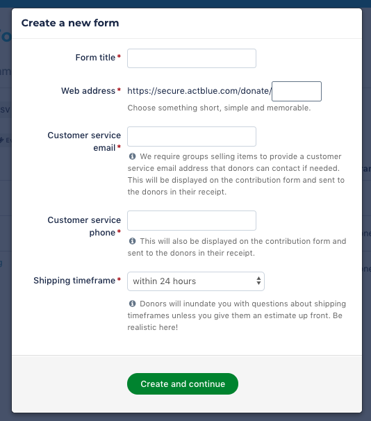 basic form info