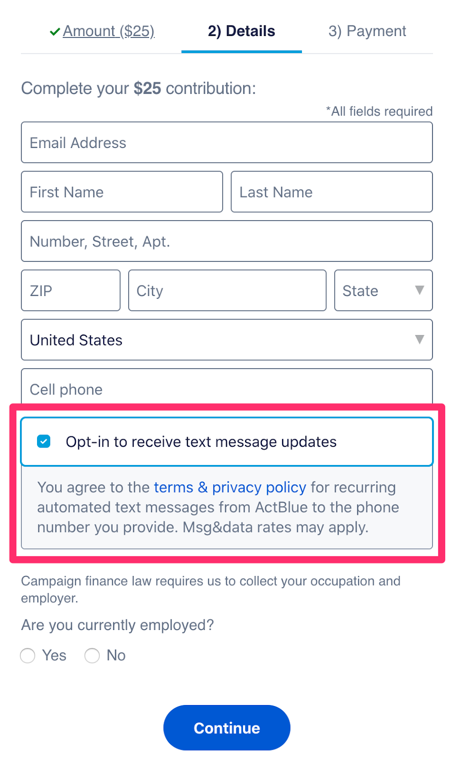 texting-opt-in-actblue-support