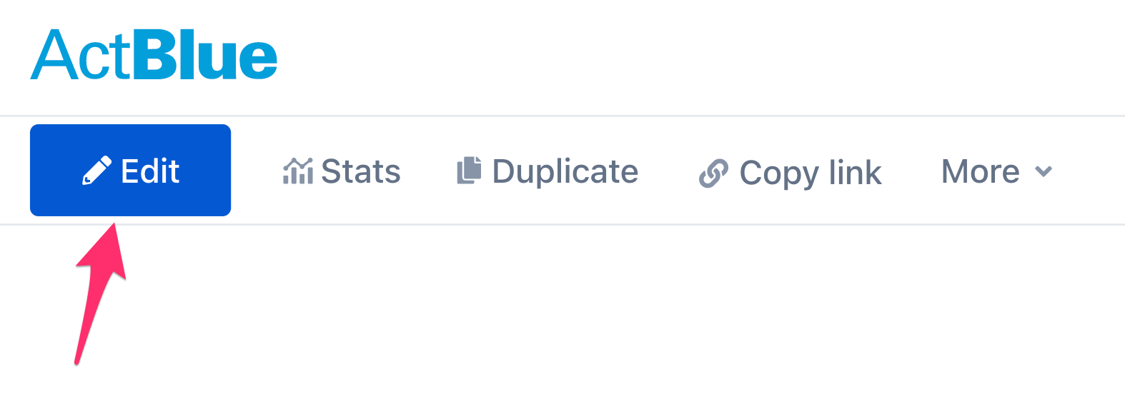 Arrow pointing towards Edit button